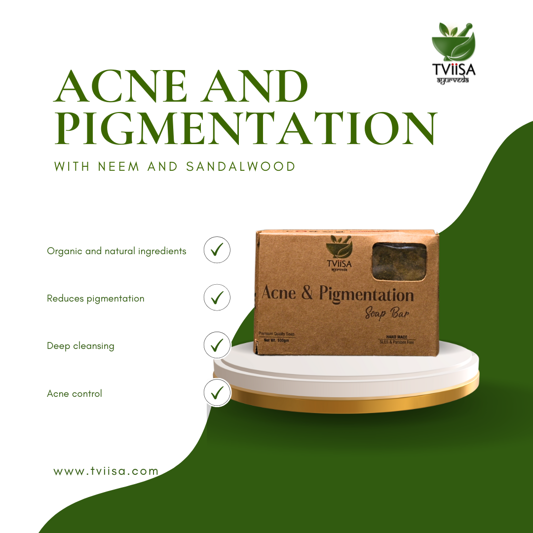 Acne & Pigmentation Ubtan Soap with Neem & Sandalwood - 100g - Tviisa Ayurveda