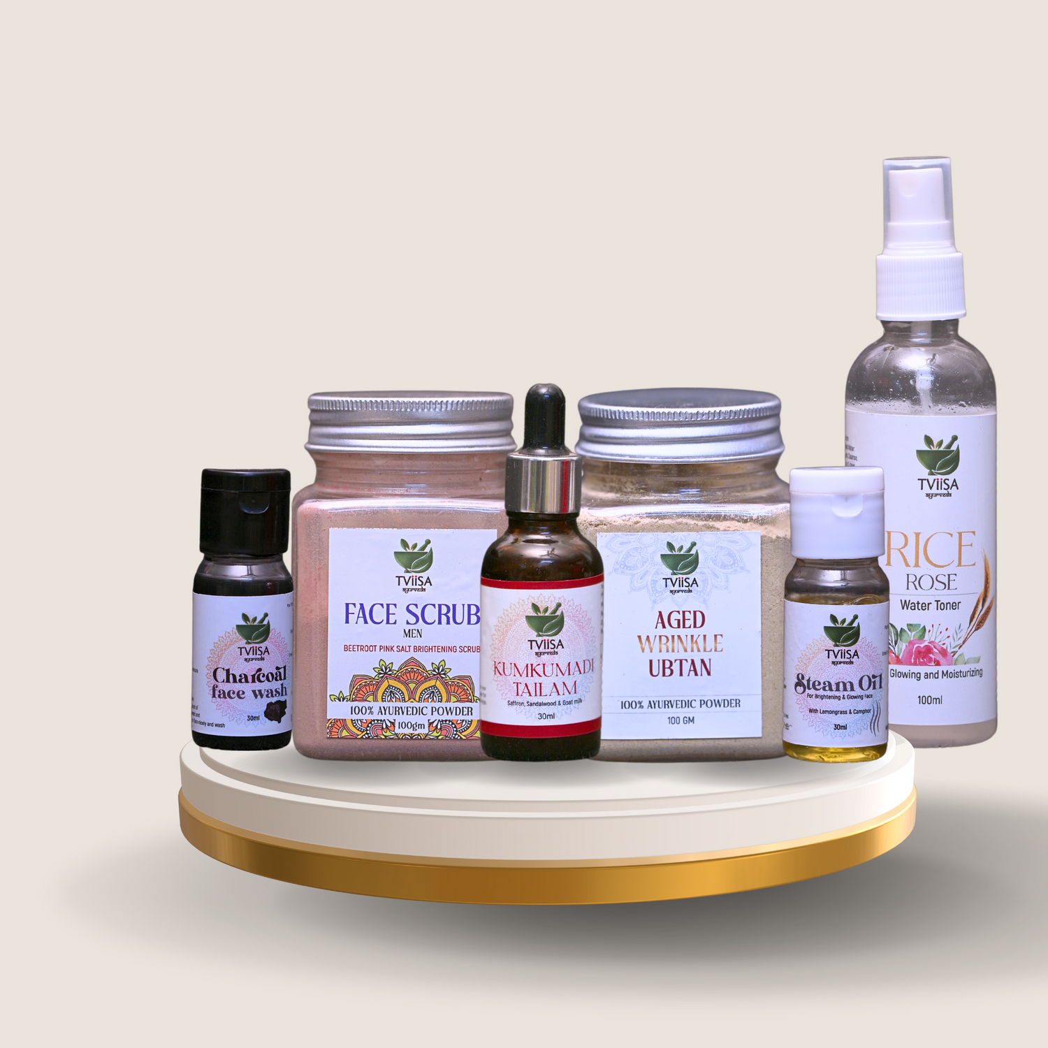 5 Step Aged and wrinkled Exfoliate kit - Tviisa Ayurveda