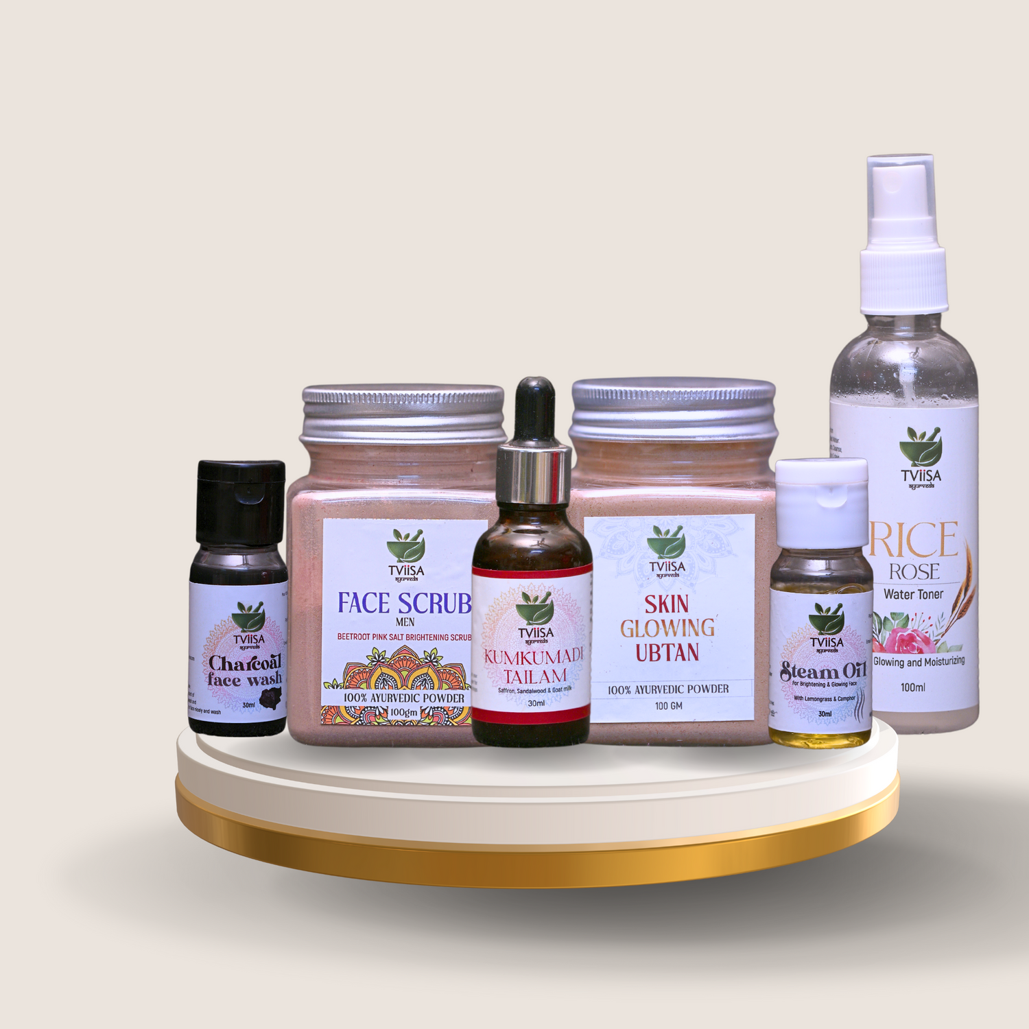 5 Step Fair Skin Glowing Exfoliate Kit - Tviisa Ayurveda