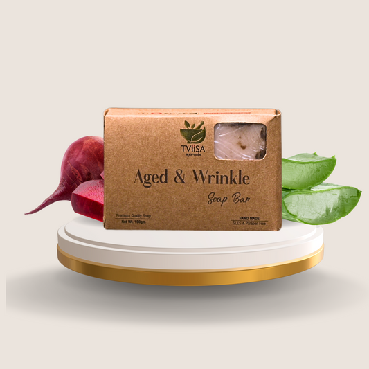 Anti-Aging Ubtan Soap with Beetroot & Aloe Vera - 100g - Tviisa Ayurveda